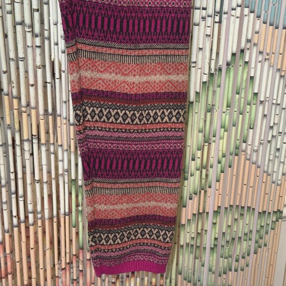 Mossimo Supply Co. Fair Isle Style Sweater Leggings, Pink/Orange Geometric, XL - Picture 8 of 10